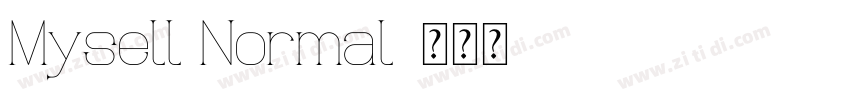 Mysell Normal字体转换